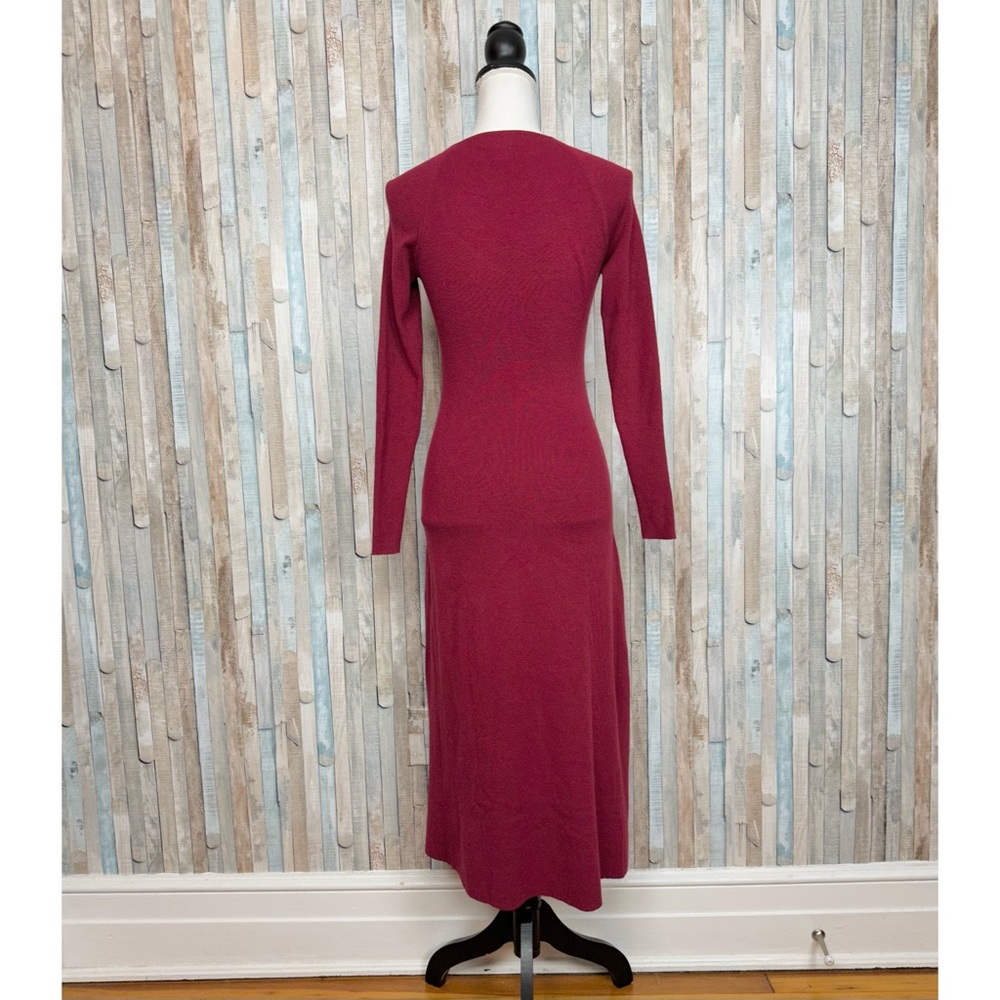 Rachel Parcell XXS Red Sweetheart Neck A Line Midi Sweater Dress Knit $218 - Picture 5 of 10